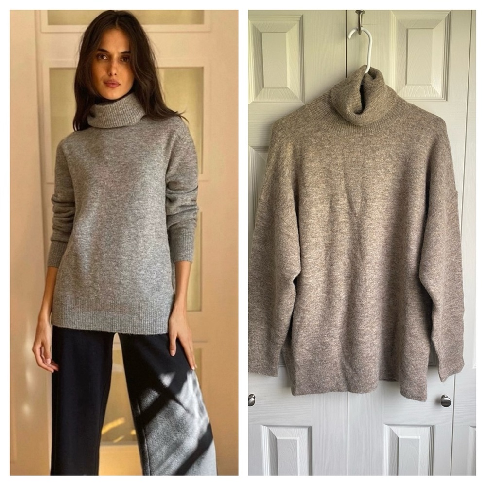 New Aritzia The Group Babaton Ravine Merino wool turtleneck sweater